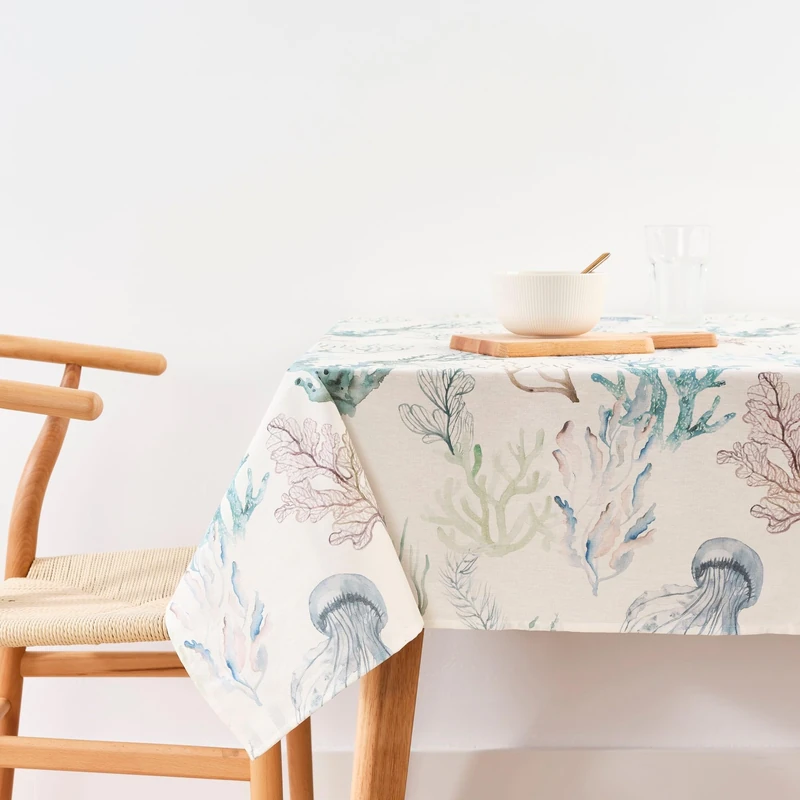 BELUM | Stain Resistant Tablecloth Size 300 x 155 cm - Extra Soft Touch Tablecloth Colour Multicolor - Tablecloth 100% Made in Spain Fabric 100% Organic Cotton - Tablecloth Model 0120-401