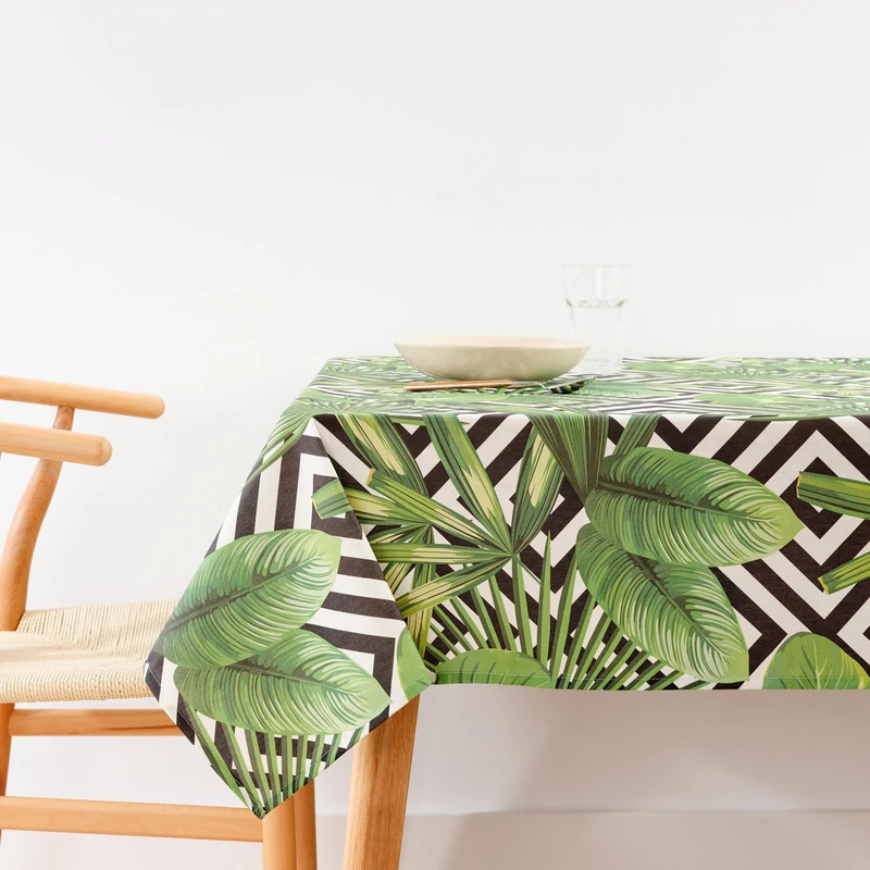 BELUM | Stain Resistant Tablecloth Size 300 x 155 cm - Extra Soft Touch Tablecloth Colour Multicolor - Tablecloth 100% Made in Spain Fabric 100% Organic Cotton - Tablecloth Model 0318-81
