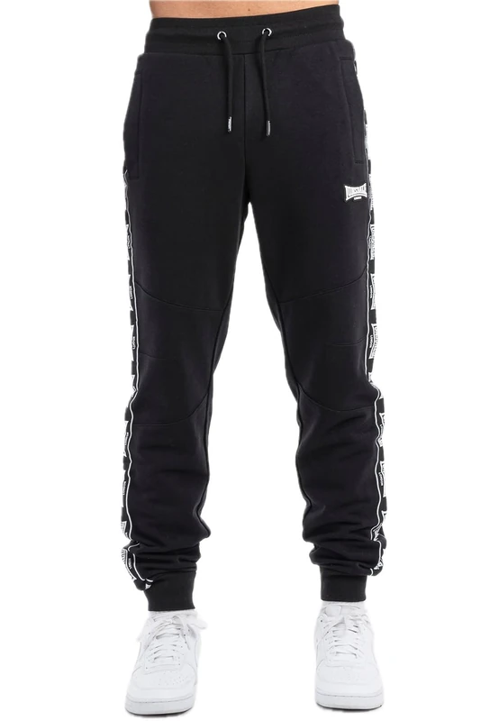 Lonsdale Men's Tenston Joggers, Black/White, XXL - Image 1