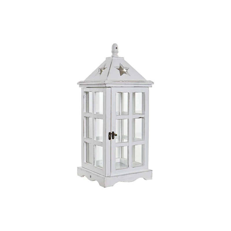 White Crystal Pine Farola 21 x 21 x 51 cm
