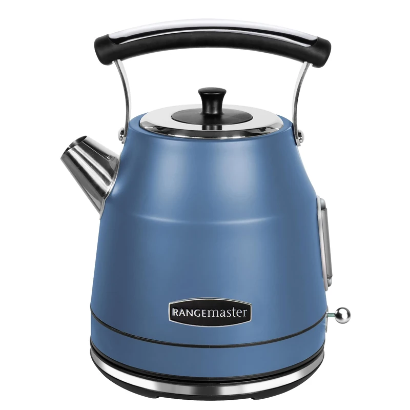 Rangemaster RMCLDK201SB Stone Blue Cordless Electric 1.7L 3kW Classic Kettle with Quick & Quiet Boil, Boil Dry Protection & 2 Year Guarantee
