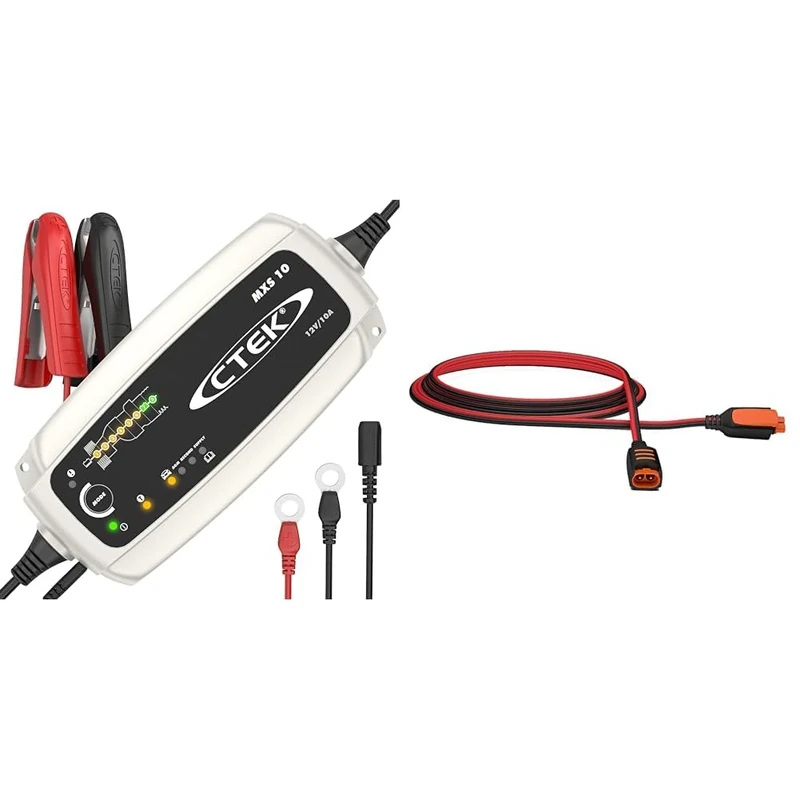 CTEK Multi MXS 10 10A 12V 8-Stage Battery Charger Conditioner & 40-134 Start/Stop CT5 Connect Extension, 2.5 m