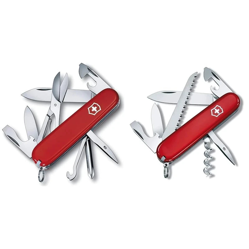 Victorinox Super Tinker Swiss Army Pocket Knife, Medium, Multi Tool, 14 Functions, Blade & Camper Swiss Army Knife, Medium, Multi Tool, Camping Knife, 13 Functions