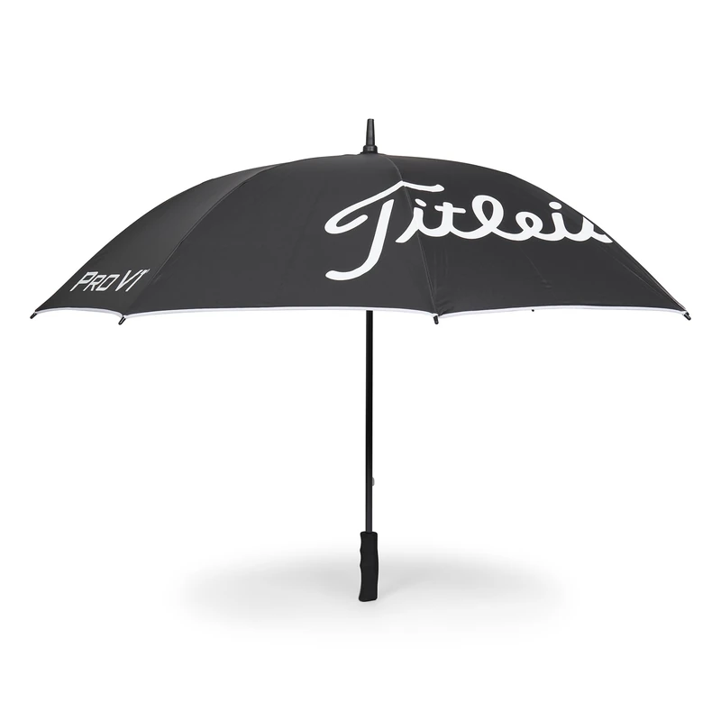 Titleist Tour Lightweight UV Golf Umbrella, Black/White