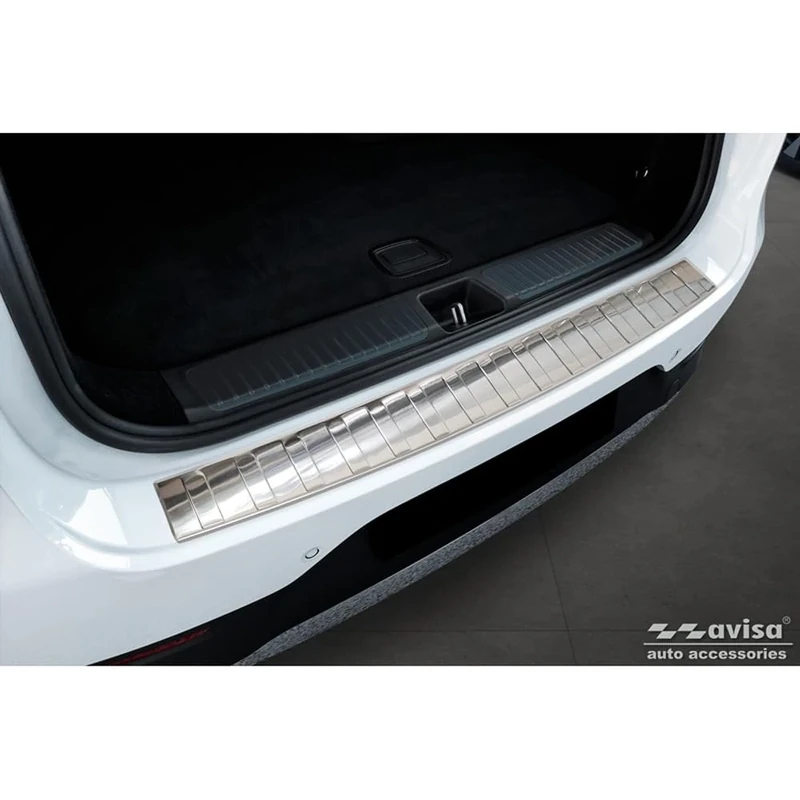 Avisa Stainless Steel Rear bumper protector compatible with Mercedes EQE SUV (X294) 2022- 'Ribs'