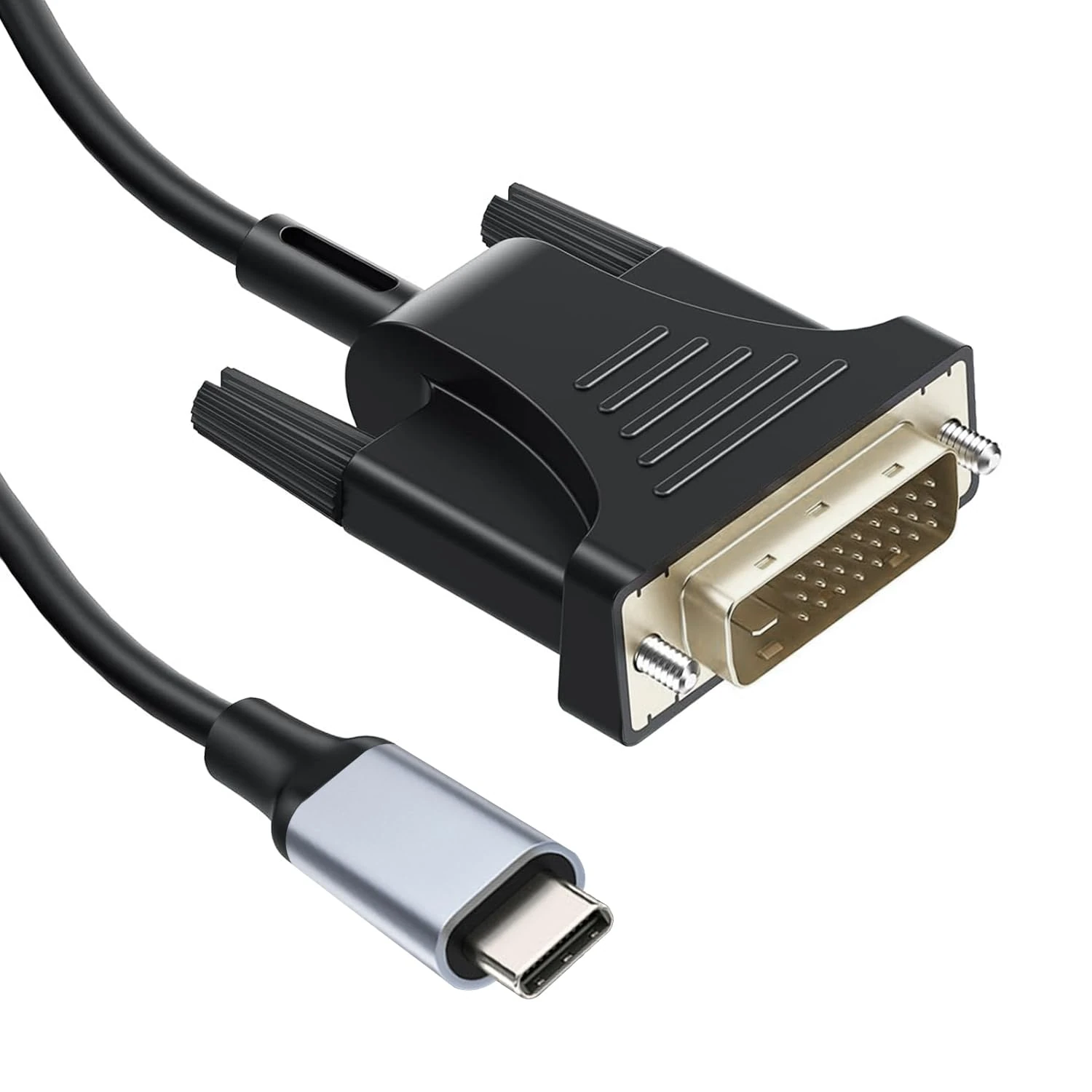 USB-C to DVI Cable - 4K@30Hz Thunderbolt to DVI Cable,USB Type-C Female, Support 2017-2020 MacBook Pro, Surface Book 2, Dell XPS 13, Galaxy S10 (1.8M)