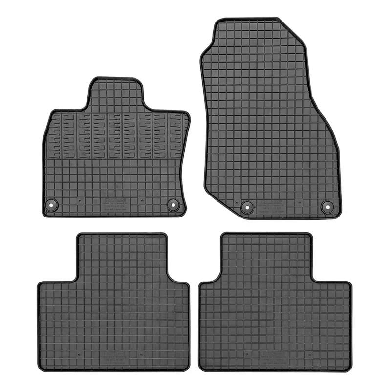 CIKCar Set of Rubber Mats Compatible with Lynk & Co 01 2021- (4-Piece + Mounting System)