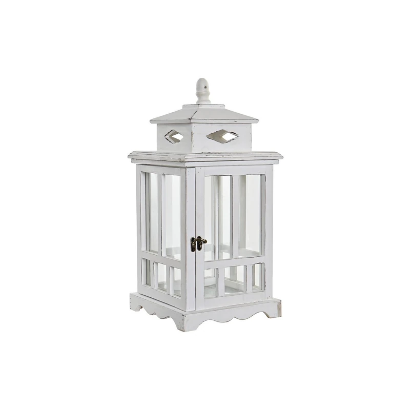 White Crystal Pine Farola 22.5 x 22.5 x 47 cm - Image 1
