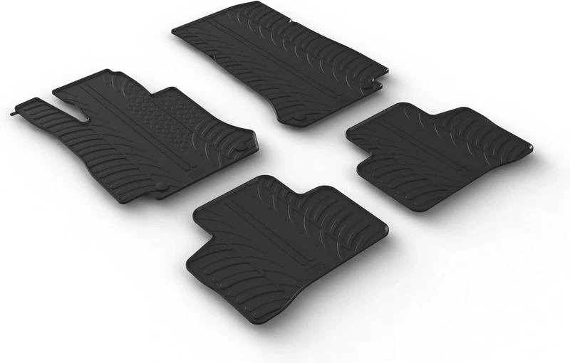Gledring Rubber Mats Compatible with Mercedes EQC (N293) 2019-2022 (T Profile 4-Piece + Mounting Clips)