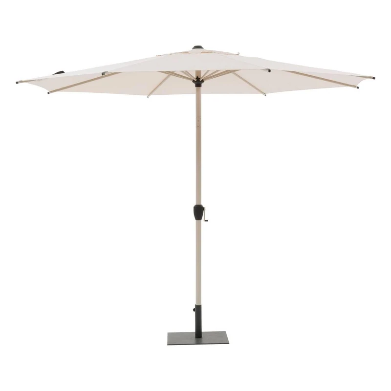 Hespéride - 3 m straight round reclining parasol loompa clay and wheat in aluminium and polyester - Image 1