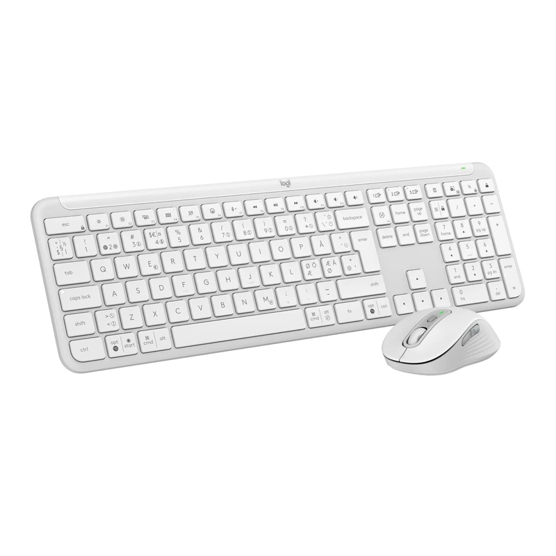 Logitech MK950 Signature Slim Wireless Keyboard and Mouse Combo - White, QWERTY Spanish Layout