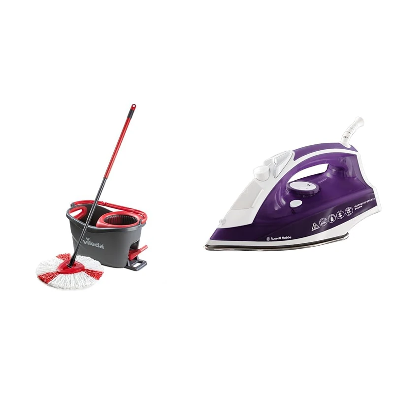 Vileda Turbo Microfibre Mop and Bucket Set - Spin Mop System