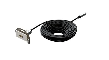 KINDERMANN Konnect design click - Highspeed - HDMI cable mit Ethernet - HDMI weiblich Paneel montierbar zu mikro HDMI männlich gerade - 15 m - Hybrid Kupfer/Kohlefaser - Active Optical Cable (AOC), S