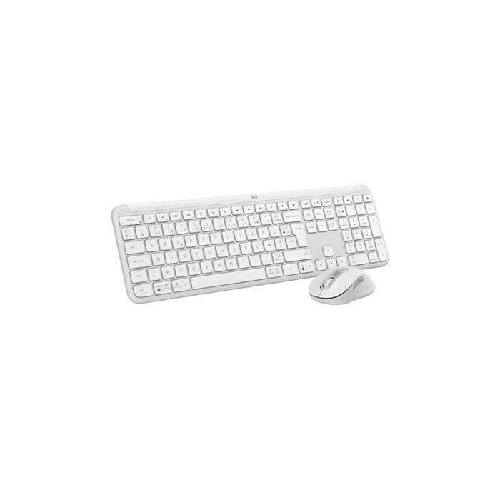 Logitech MK950 Signature Slim Wireless Keyboard and Mouse Combo - White, AZERTY French Layout