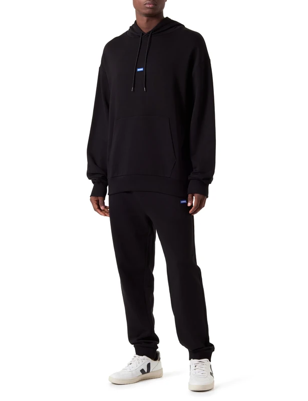 HUGO Men's Tracksuit_NalonsoNap Jersey, Black1,