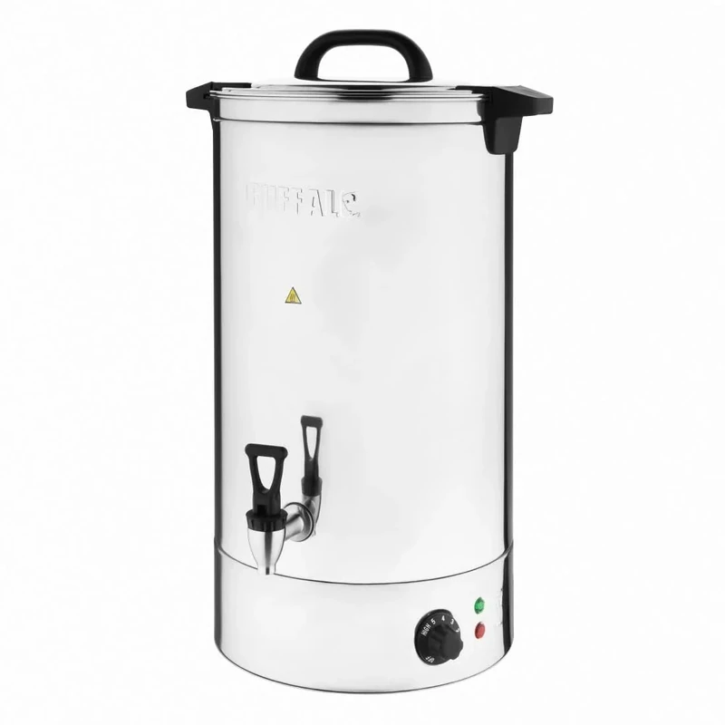 Buffalo 2.6kW Energy Saving Manual Fill Water Boiler 20 Litre, Stainless Steel, Double Walled Insulated, Water Urn, Temperature Range: 32°C to 100°C, CJ549