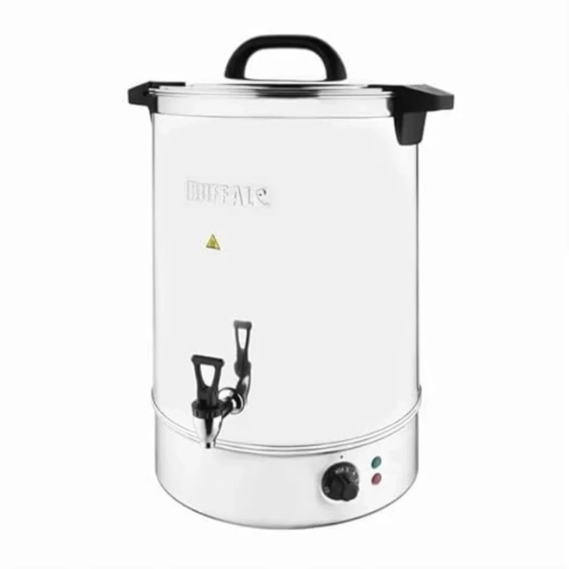 Buffalo 2.6kW Energy Saving Manual Fill Water Boiler 30 Litre, Stainless Steel, Double Walled Insulated, Water Urn, Temperature Range: 32°C to 100°C, CU548