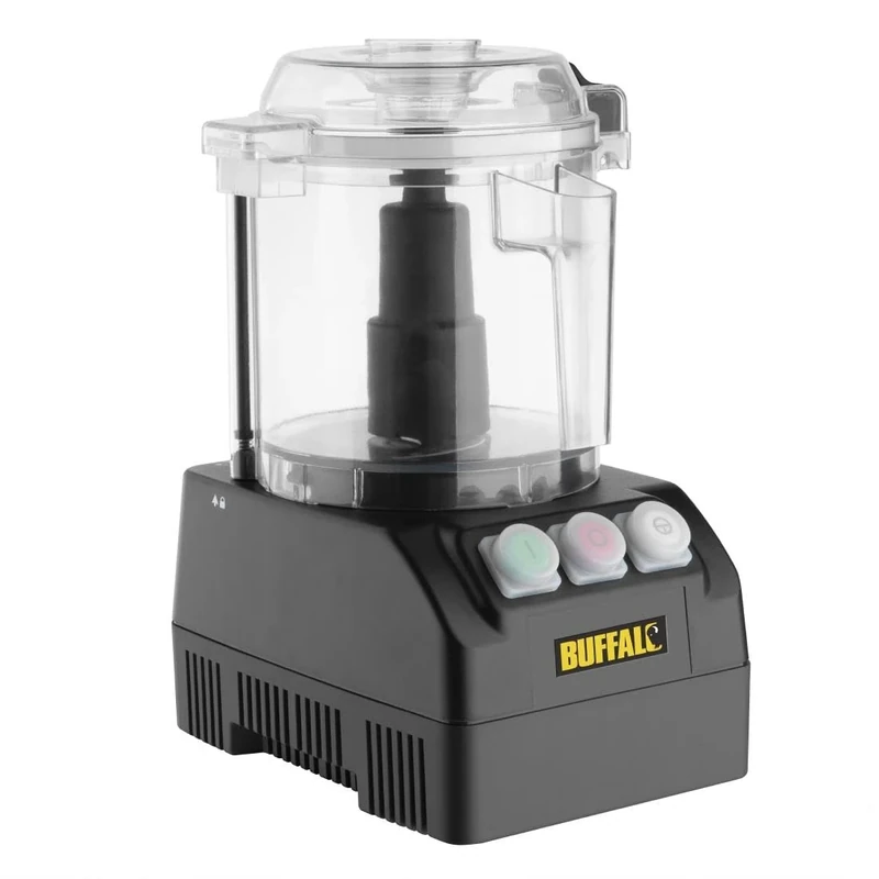 Buffalo 600W Multi Function Food Processor - Capacity: 3 Litre, Black - Includes S Blade, 2 & 4 mm Slicing Disc, & 5 mm Grating Disc - Single & Pulse Speed Settings, CK164