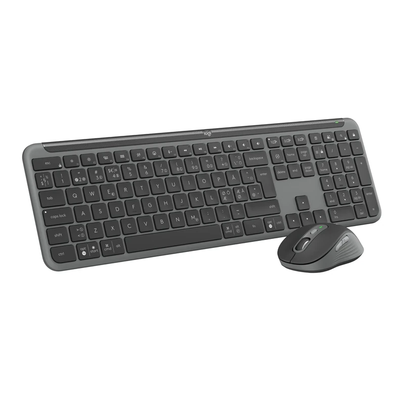 Logitech MK950 Signature Slim Wireless Keyboard and Mouse Combo - Graphite, QWERTY US International Layout