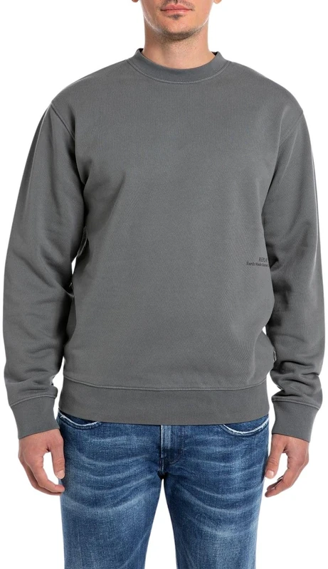Replay Men's M6939 Sweatshirt, 493 Iron Grey, S