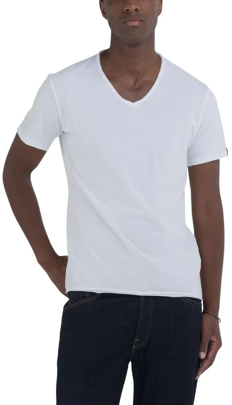 Replay Men's T-Shirt, 001 White, 3XL - Image 1