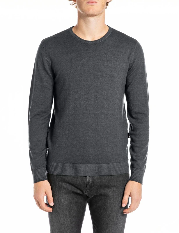 Replay Men's Uk4463 Pullover Sweater, 293 Iron, XL