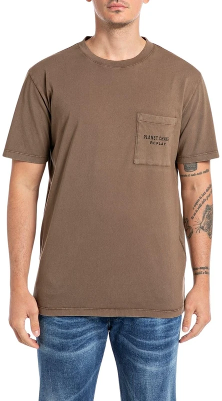 Replay Men's M6955 T-Shirt, 028 Mou, S