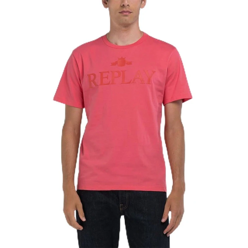 Replay Men's T-Shirt Regular Fit, 556 Poppy Red, 3XL