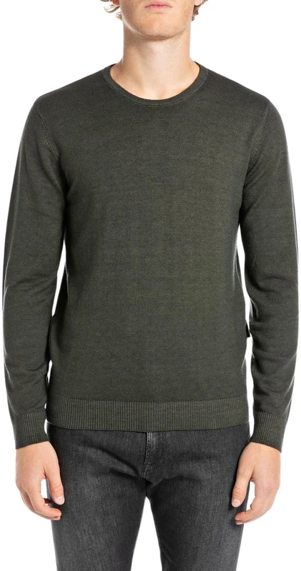 Replay Men's Uk4463 Pullover Sweater, 759 Mud Green, M
