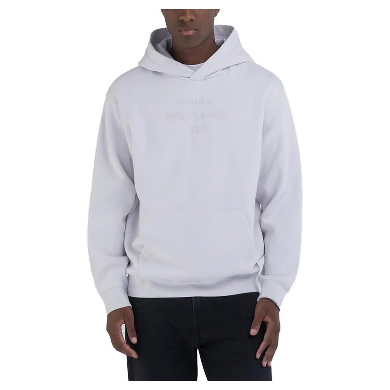 Replay Men's Relaxed Fit Hoodie, 563 Artic Grey, XL