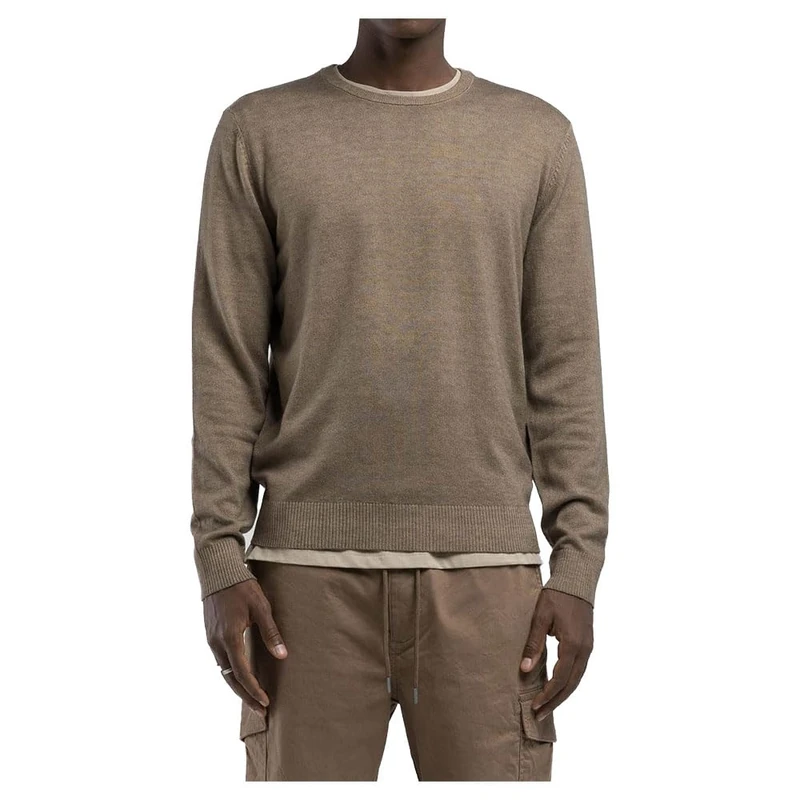 Replay Men's Wool Pullover Regular Fit, 225 Sahara, L