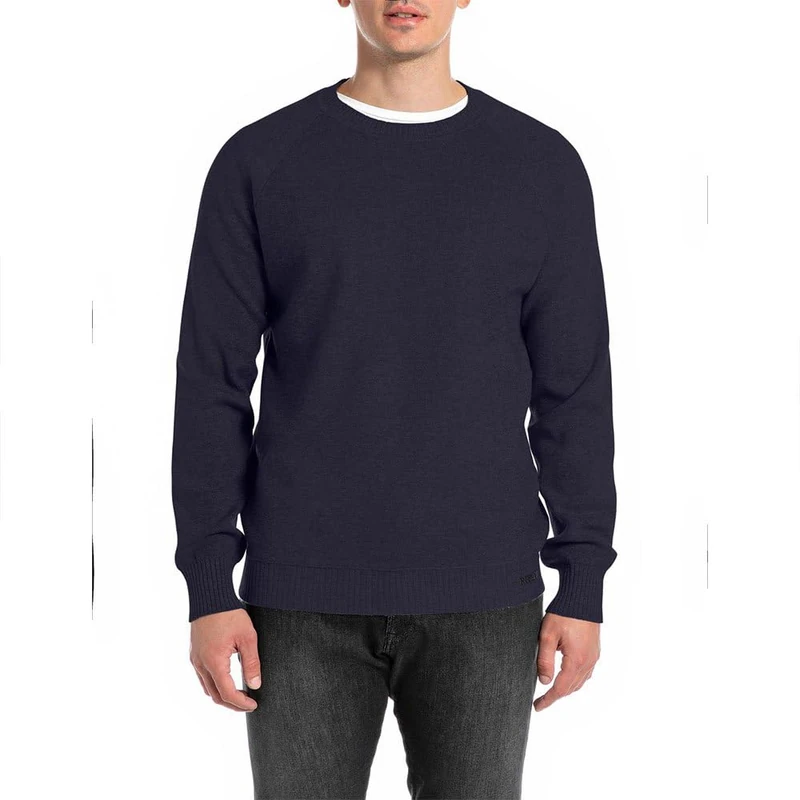 Replay Men's Uk4465 Pullover Sweater, 780 Dark Blue, XL