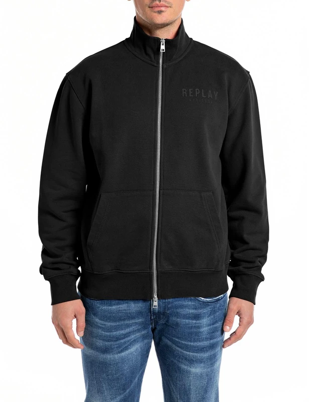 Replay Men's M6973 Sweatshirt - 098 Black - Size S