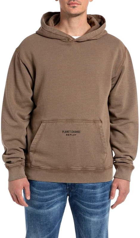 Replay Men's Hoodie Regular Fit, 028 Mou, XXXL