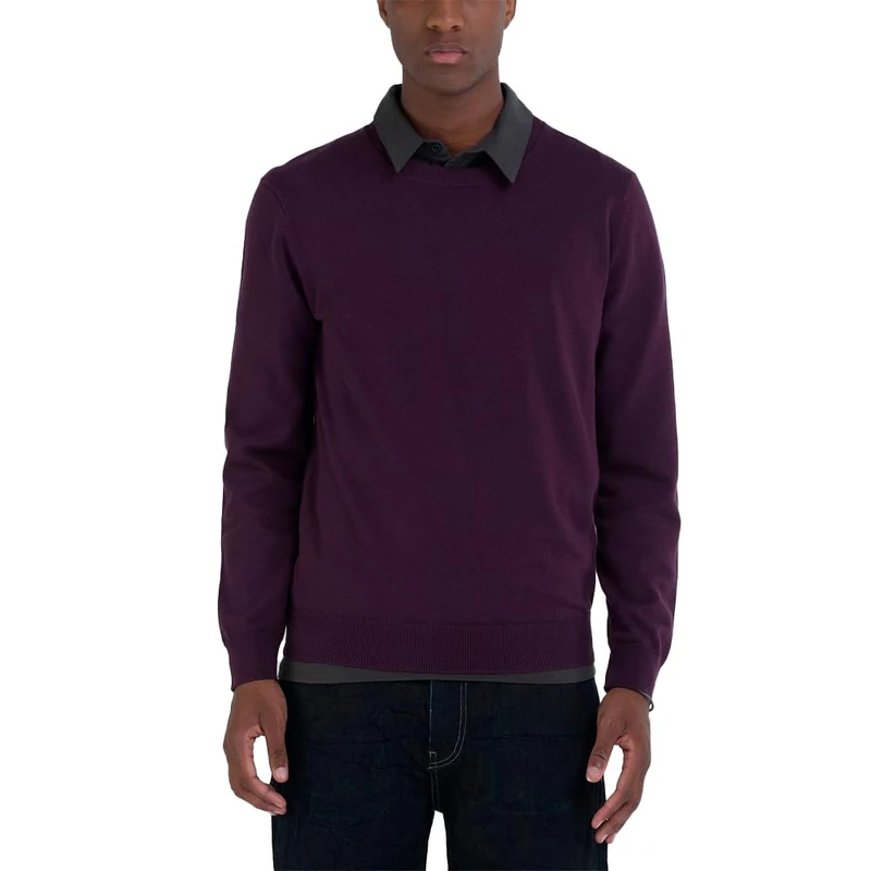 Replay Men's Uk4451 Pullover Sweater, 278 Plum, L