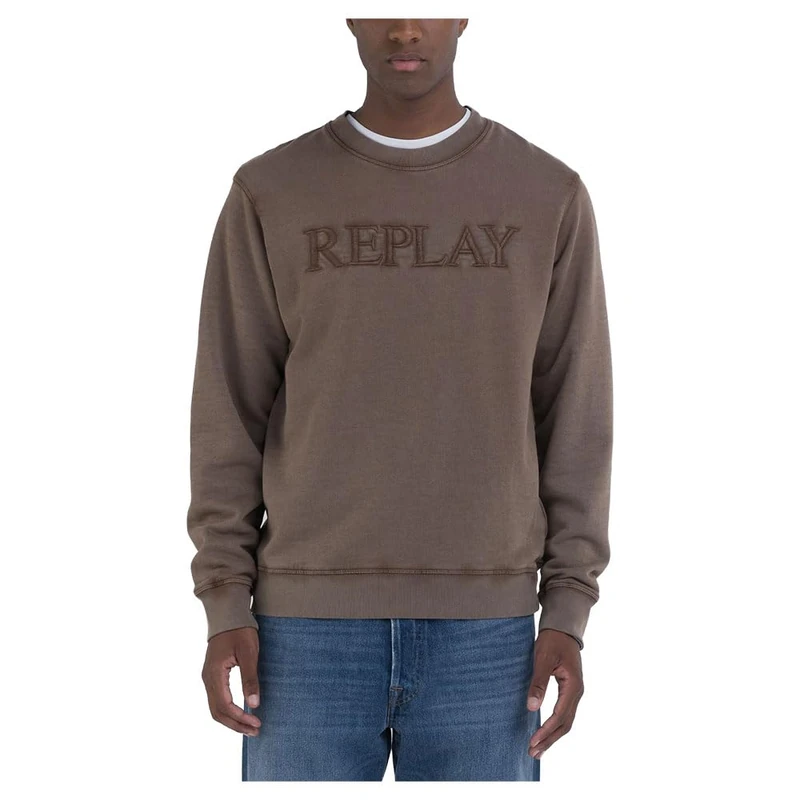 Replay Men's M6960 Sweatshirt, 028 Mou, S