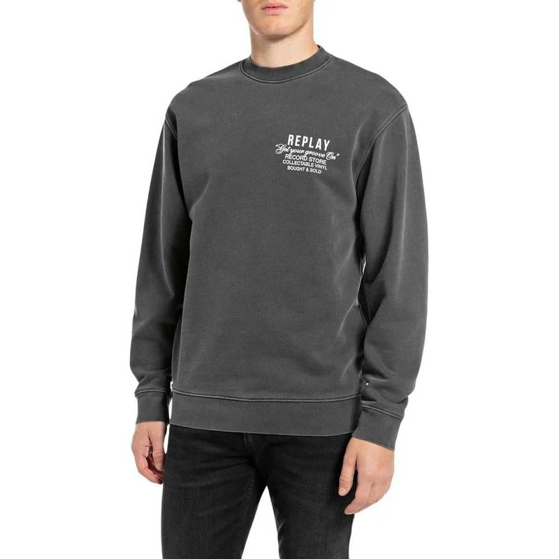 Replay Men's M6967 Sweatshirt, 099 Blackboard, XS