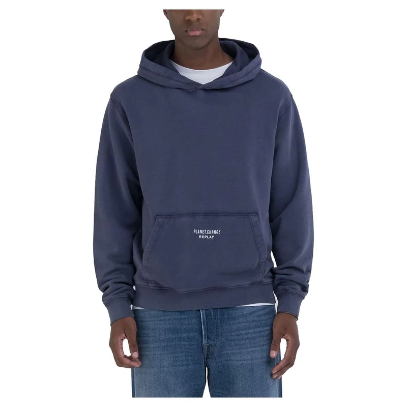 Replay Men's M6961 Hooded Sweatshirt, 792 Deep Royal, XL