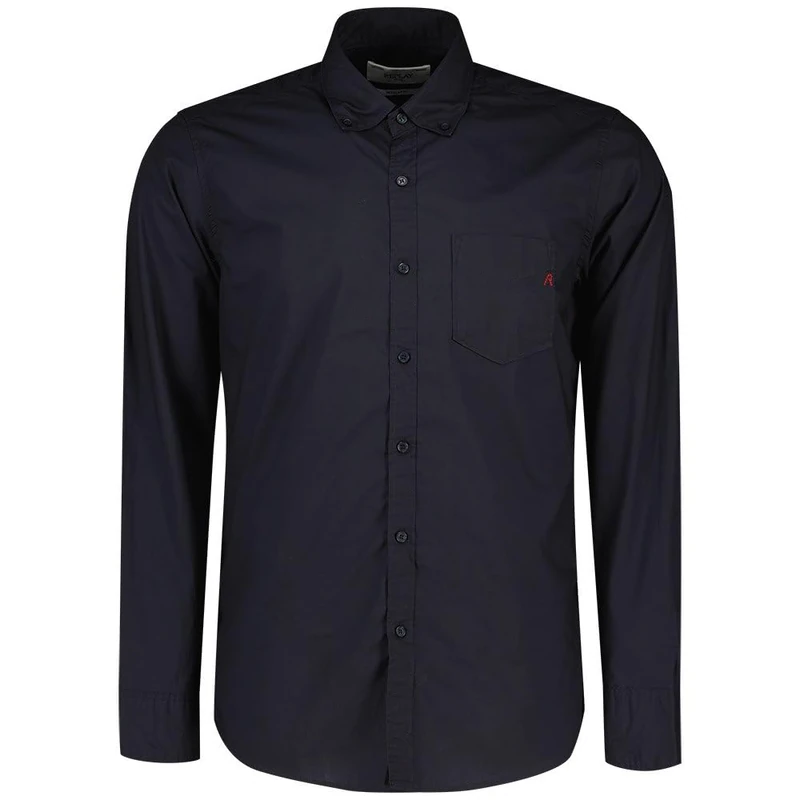 Replay Men's M4126 Shirt, 088 Deep Blue, S