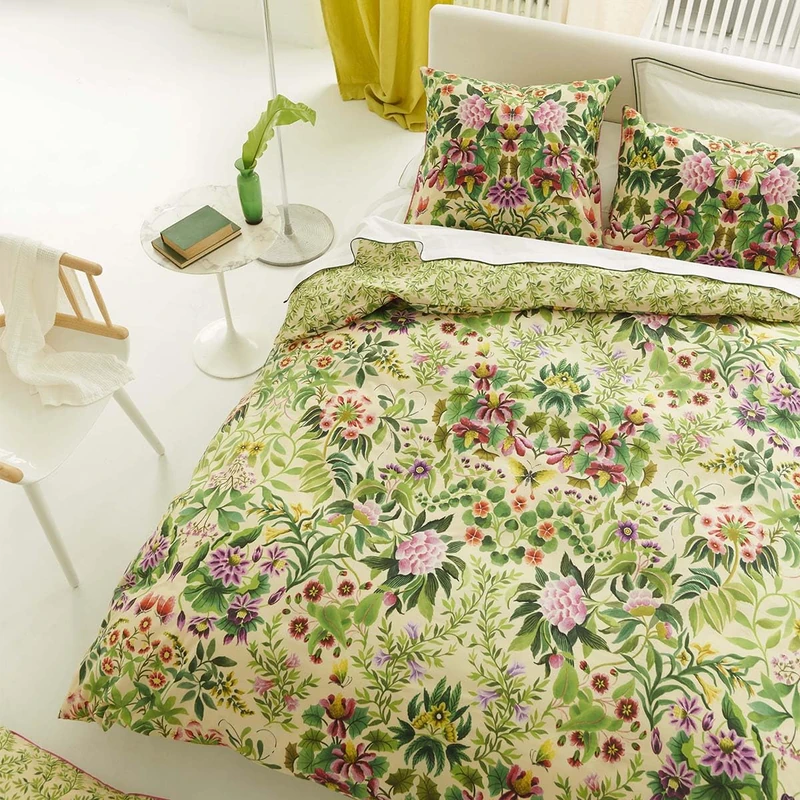 Designers Guild Printed Cotton Percale Duvet Cover, Ikebana Damask, 140 x 200 cm