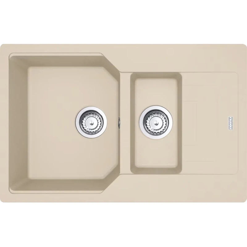 Kitchen Sink Made of Granite (Fragranite) with Single and a Half Bowl from Franke Urban UBG 651-78 - Beige - 114.0685.240