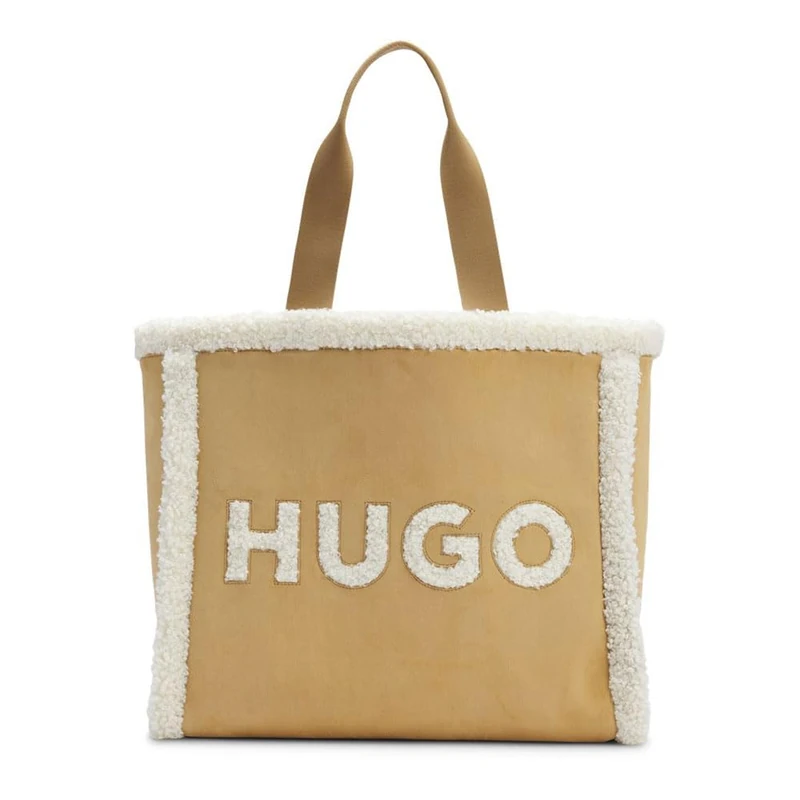 HUGO Women's Becky Tote-SFFUR Bag, Open Beige292