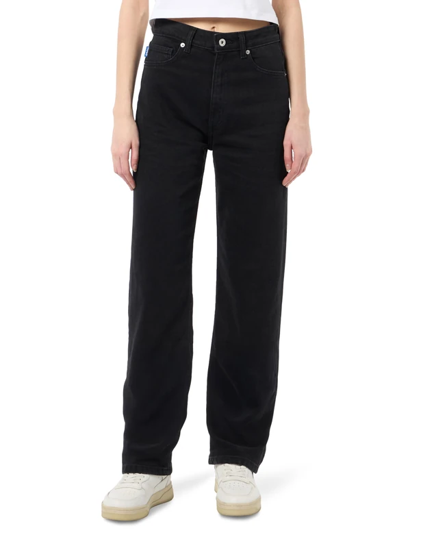 HUGO Women's Elyah_B Jeans, Black1, 24W/ 36L