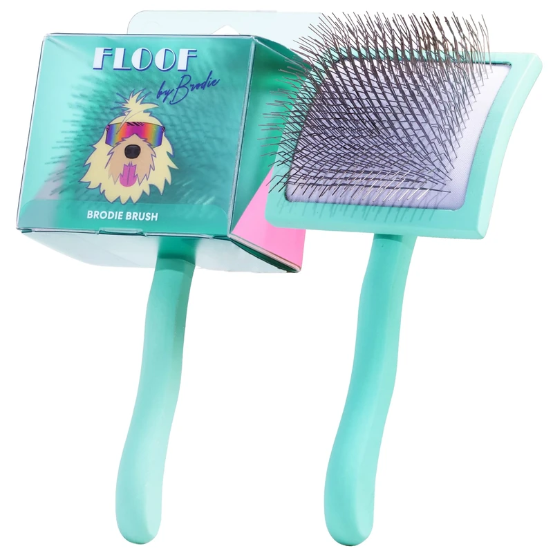 Floof by Brodie - Slicker Brush for Long Haired Dogs - Best for Shedding & Grooming