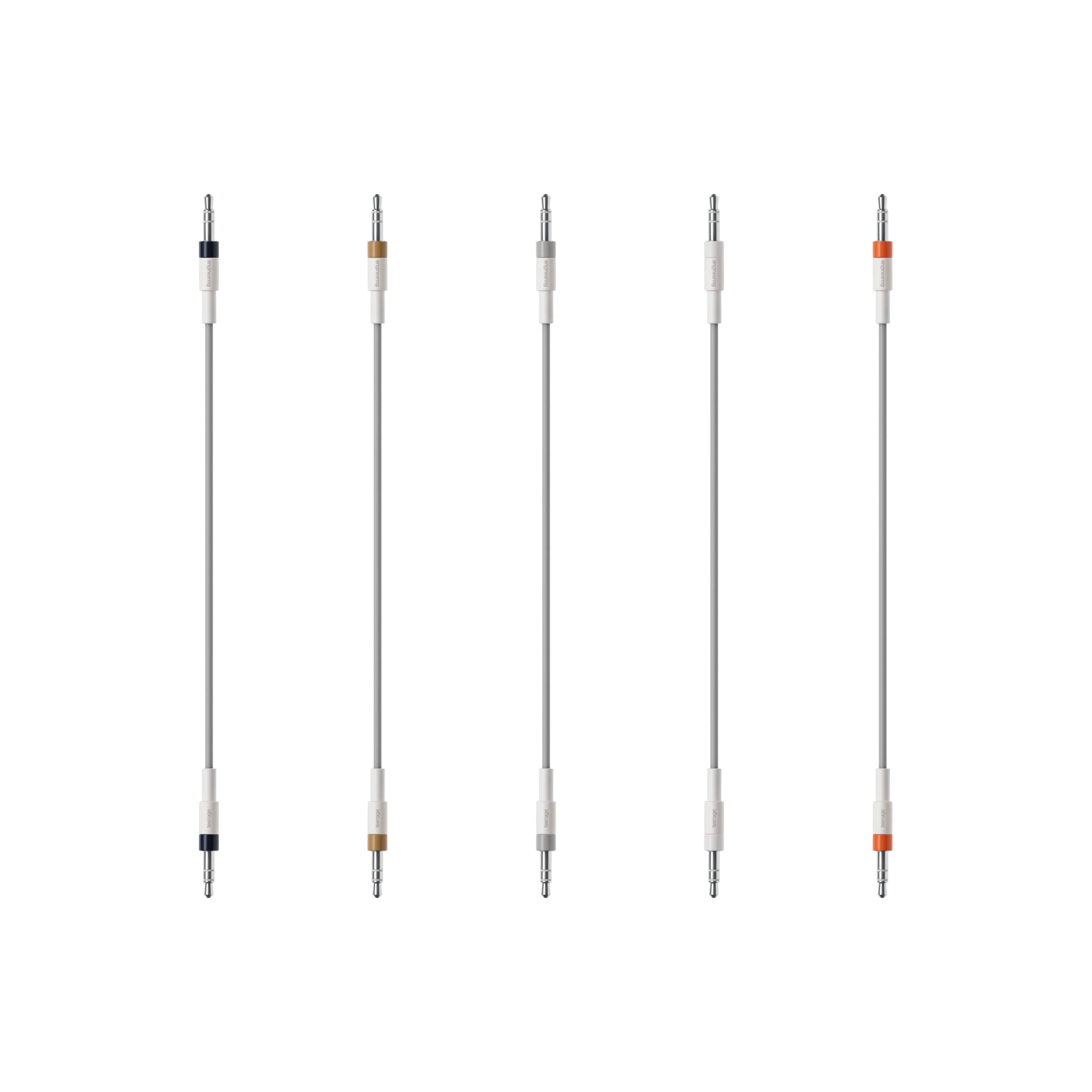 Teenage Engineering Field Slim sync Cable kit - Five 3.5 mm Stereo (TRS) Cables for Pocket Operators (Multi-Color)