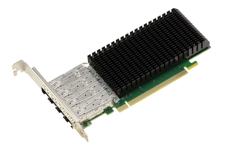 KALEA-INFORMATIQUE 4 Port 10G SFP+ & 25G SFP28 Fiber Ethernet LAN Network PCIe Controller Card with Intel E810 Chipset