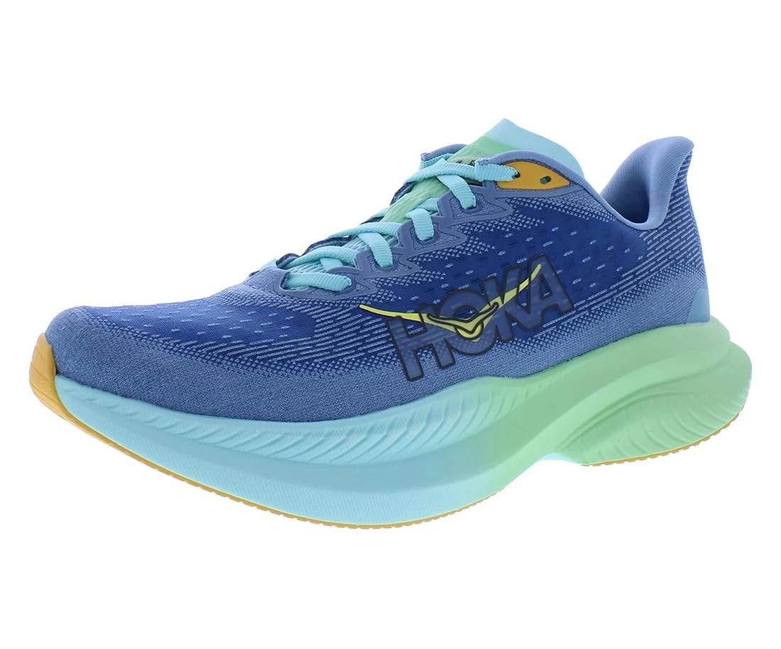 Hoka Mach 6 Running Shoes Man Blue Green