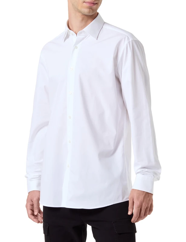 HUGO Men's Valerio Shirt, Open White199, 42