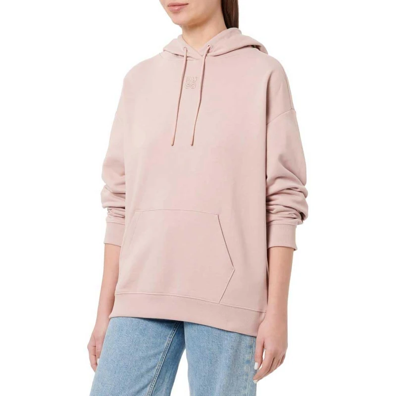 HUGO Women's Delfinia Sweatshirt, Light/Pastel Pink683, XL