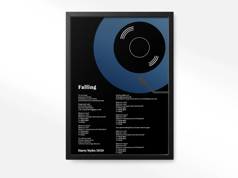 forefrontdesigns Personalised Vinyl Record Song Lyric Print
